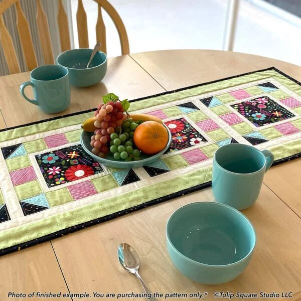 Fancy Windows Table Runner Downloadable Pattern by Tulip Square Patterns