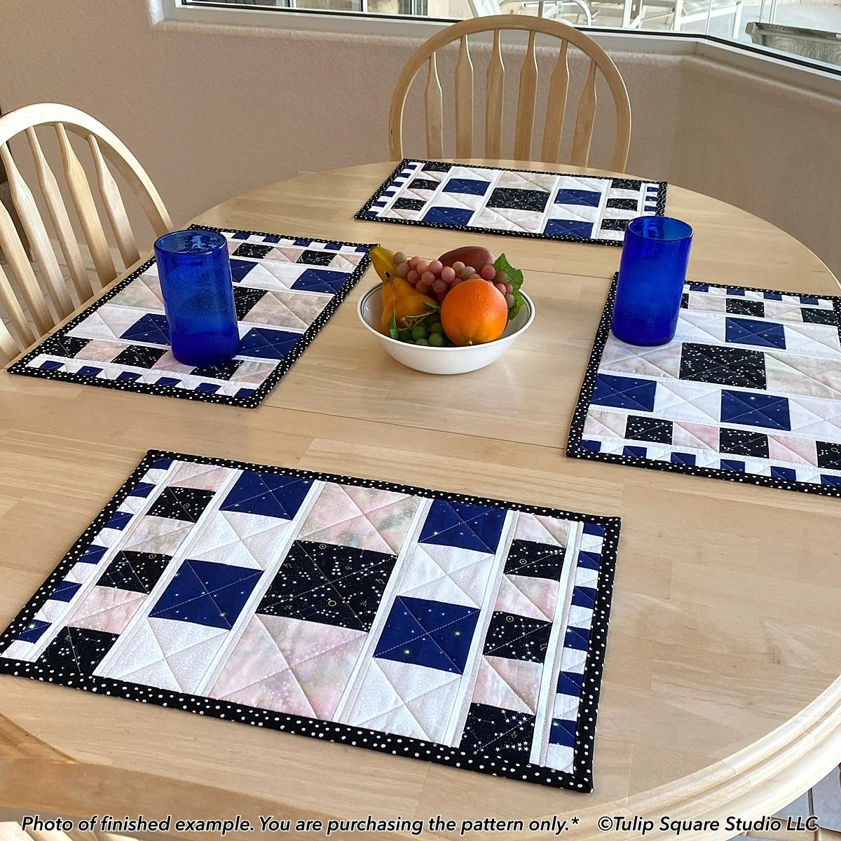 1-2-3-4 Blocks Placemats Downloadable Pattern by Tulip Square