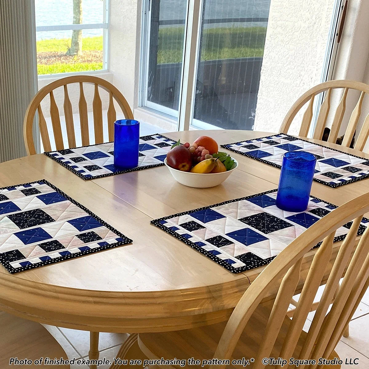 1-2-3-4 Blocks Placemats Downloadable Pattern by Tulip Square