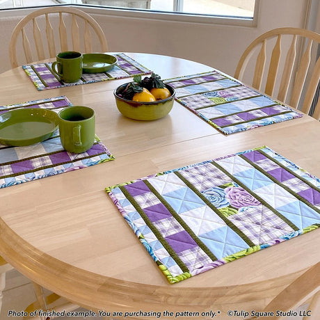 1-2-3-4 Blocks Placemats Downloadable Pattern by Tulip Square