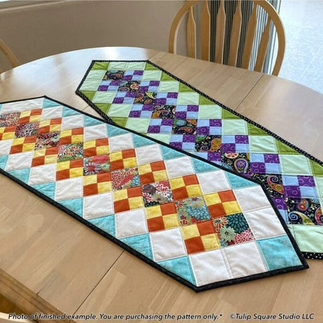 English Garden Table Runner Downloadable Pattern by Tulip Square Patterns