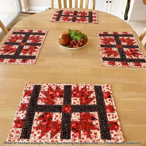 Snazzy Squares Placemats Downloadable Pattern by Tulip Square Patterns