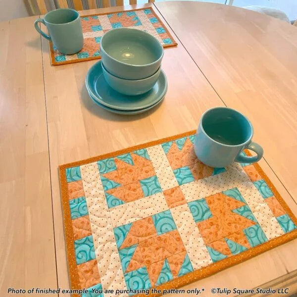 Snazzy Squares Placemats Downloadable Pattern by Tulip Square Patterns