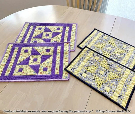 Star Flower Placemats Downloadable Pattern by Tulip Square Patterns