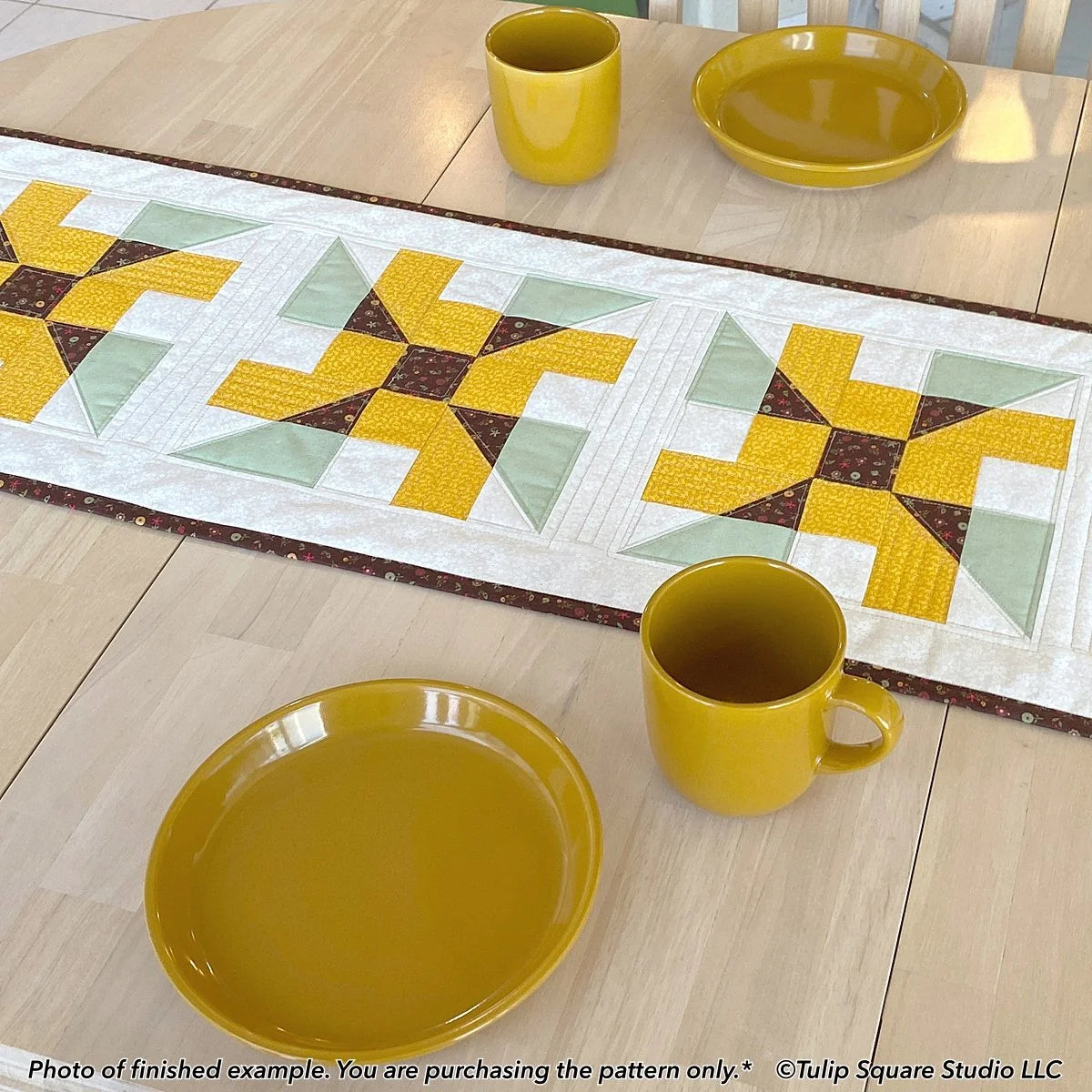 Modern Kitchen Table Runner Downloadable Pattern by Tulip Square