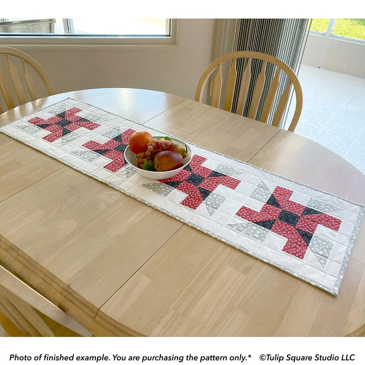 Modern Kitchen Table Runner Downloadable Pattern by Tulip Square