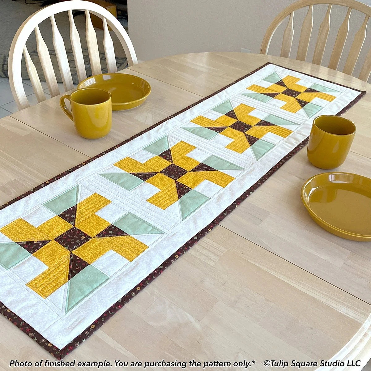 Modern Kitchen Table Runner Downloadable Pattern by Tulip Square