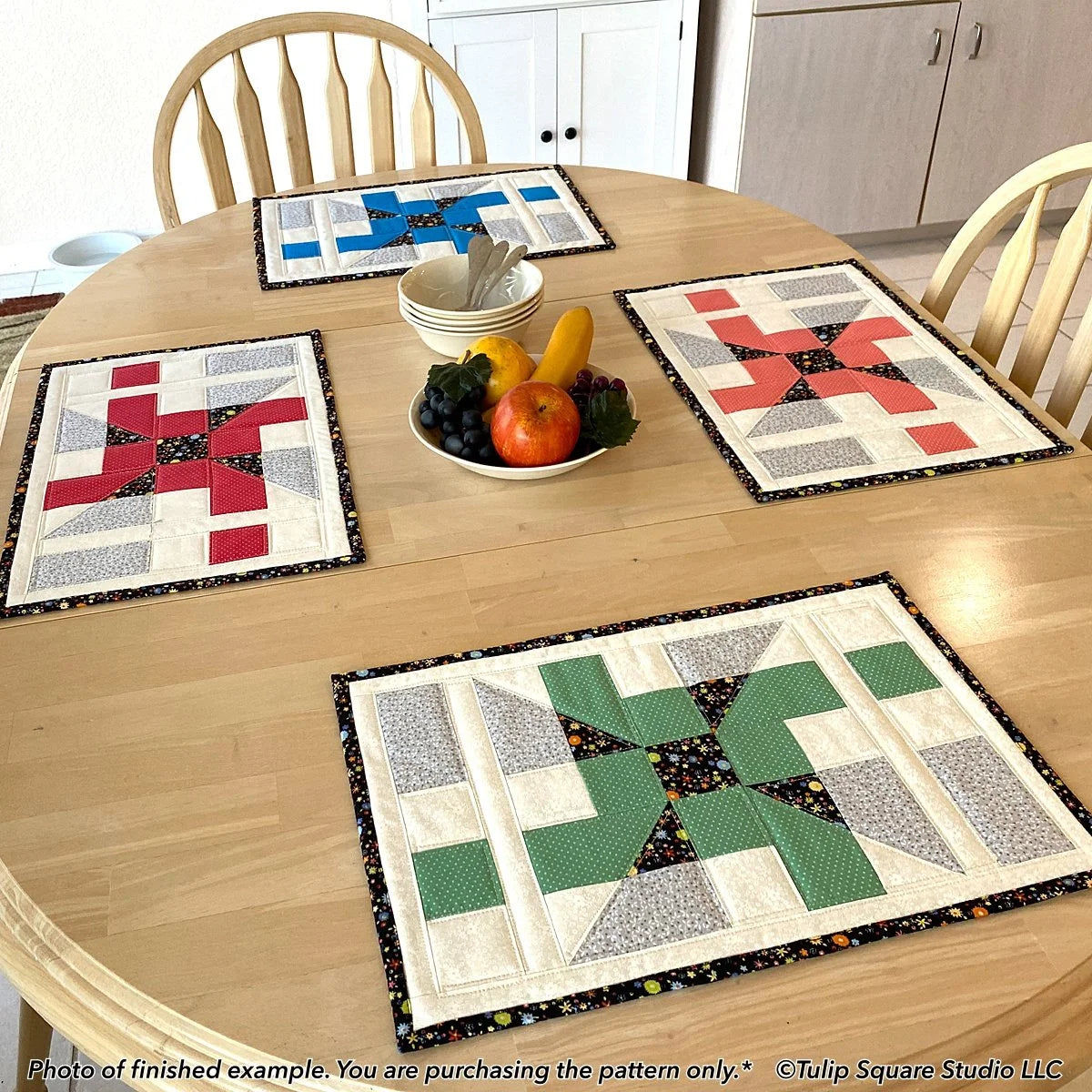 Modern Table Placemats Downloadable Patternn by Tulip Square