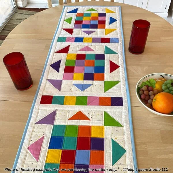 Kaleidoscope Table Runner Downloadable Pattern by Tulip Square Patterns