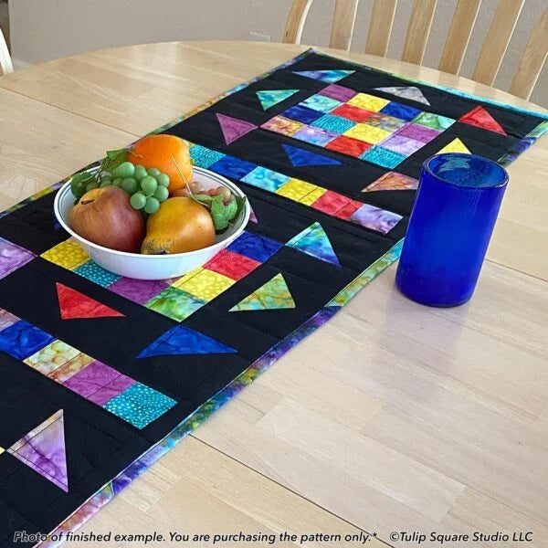 Kaleidoscope Table Runner Downloadable Pattern by Tulip Square Patterns