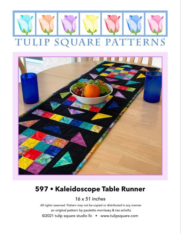 Kaleidoscope Table Runner Downloadable Pattern by Tulip Square Patterns