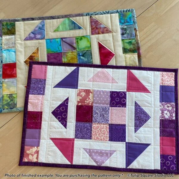 Kaleidoscope Placemat Set Downloadable Pattern by Tulip Square Patterns