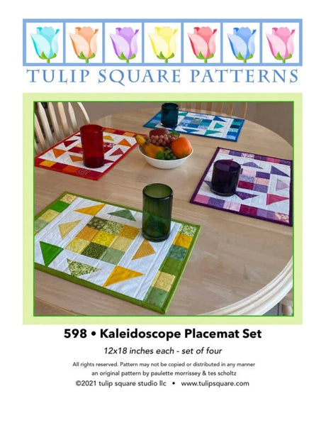 Kaleidoscope Placemat Set Downloadable Pattern by Tulip Square Patterns