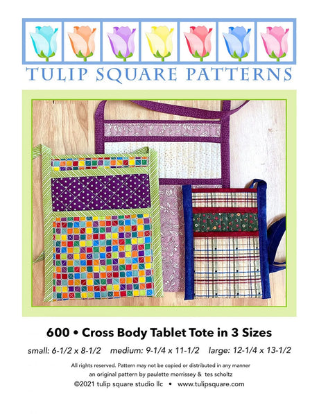 Cross Body Tablet Tote Downloadable Pattern by Tulip Square Patterns