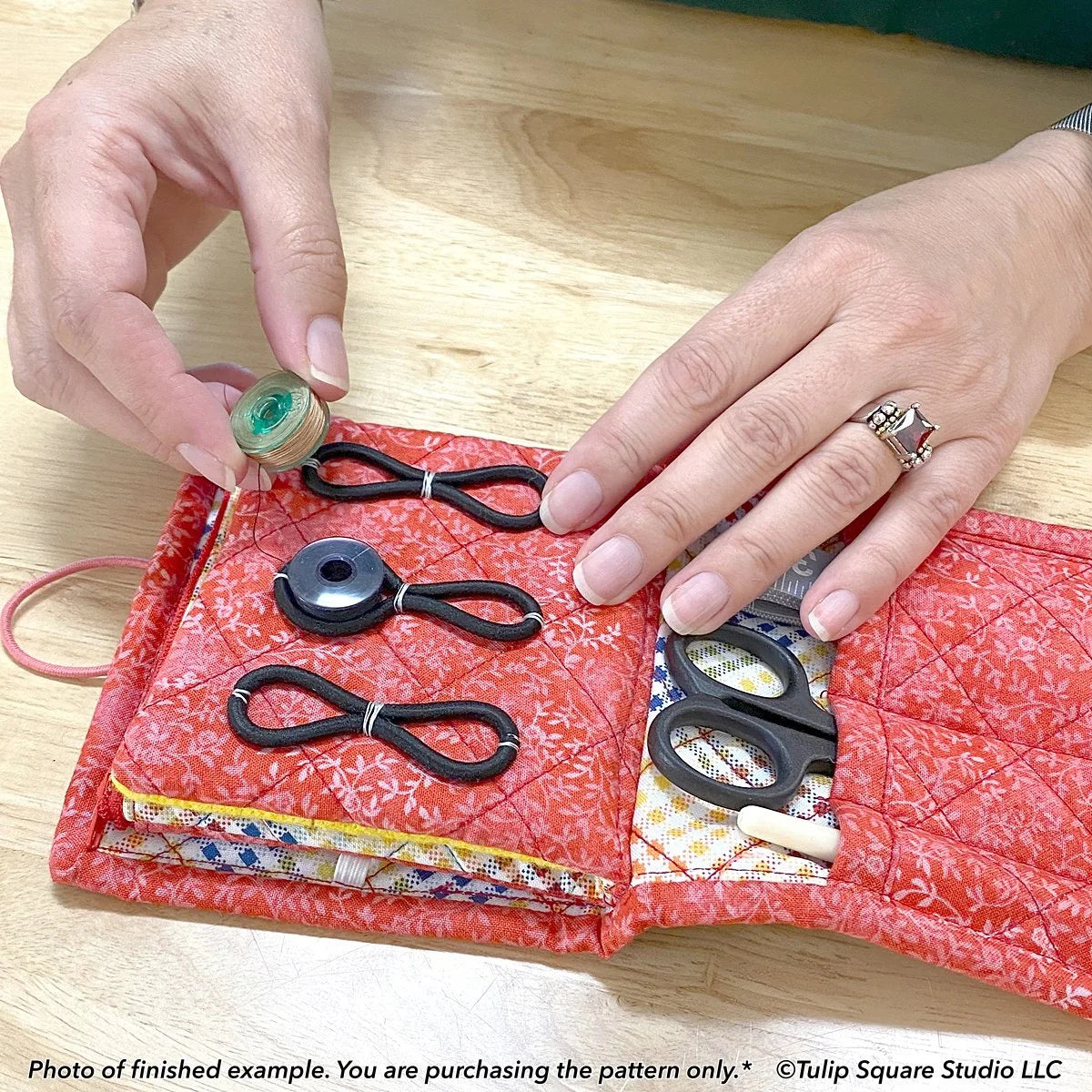 Sewing Kit Book Style Organizer Downloadable Pattern by Tulip Square