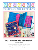 Sewing Kit Book Style Organizer Downloadable Pattern by Tulip Square