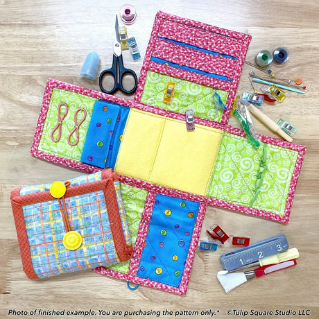 Flip Fold Sewing Kit Organizer Downloadable Pattern by Tulip Square