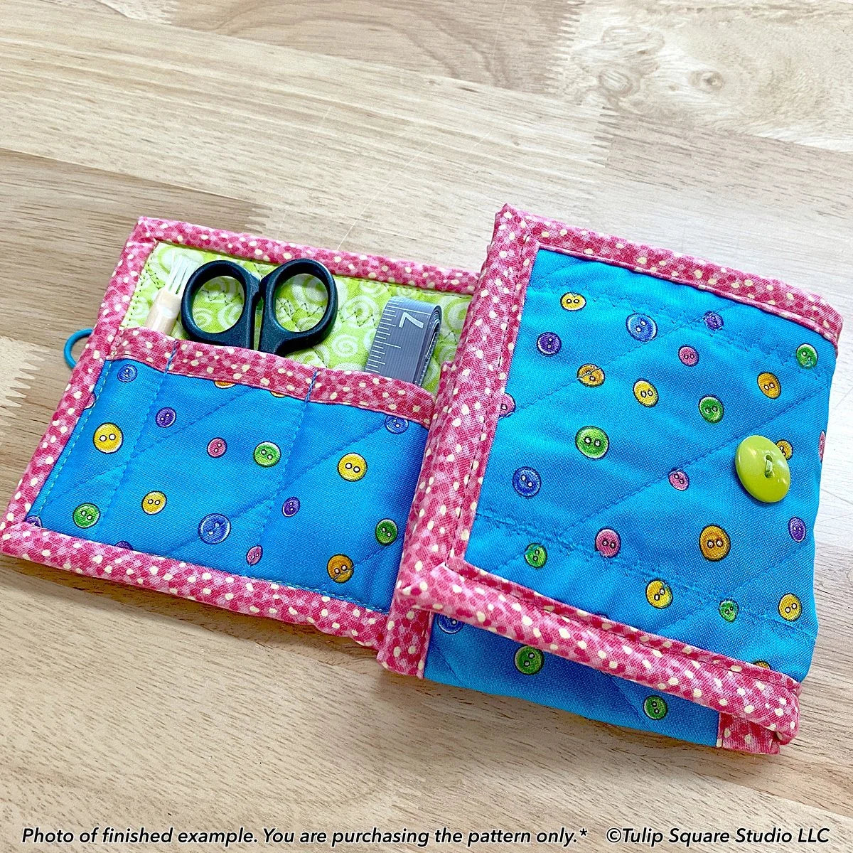 Flip Fold Sewing Kit Organizer Downloadable Pattern by Tulip Square