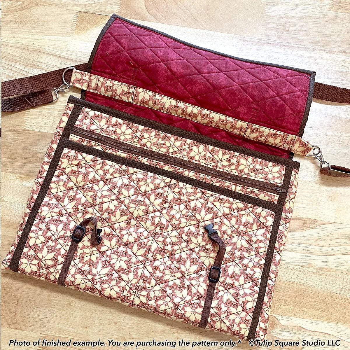 Messenger Bag Downloadable Pattern by Tulip Square Patterns