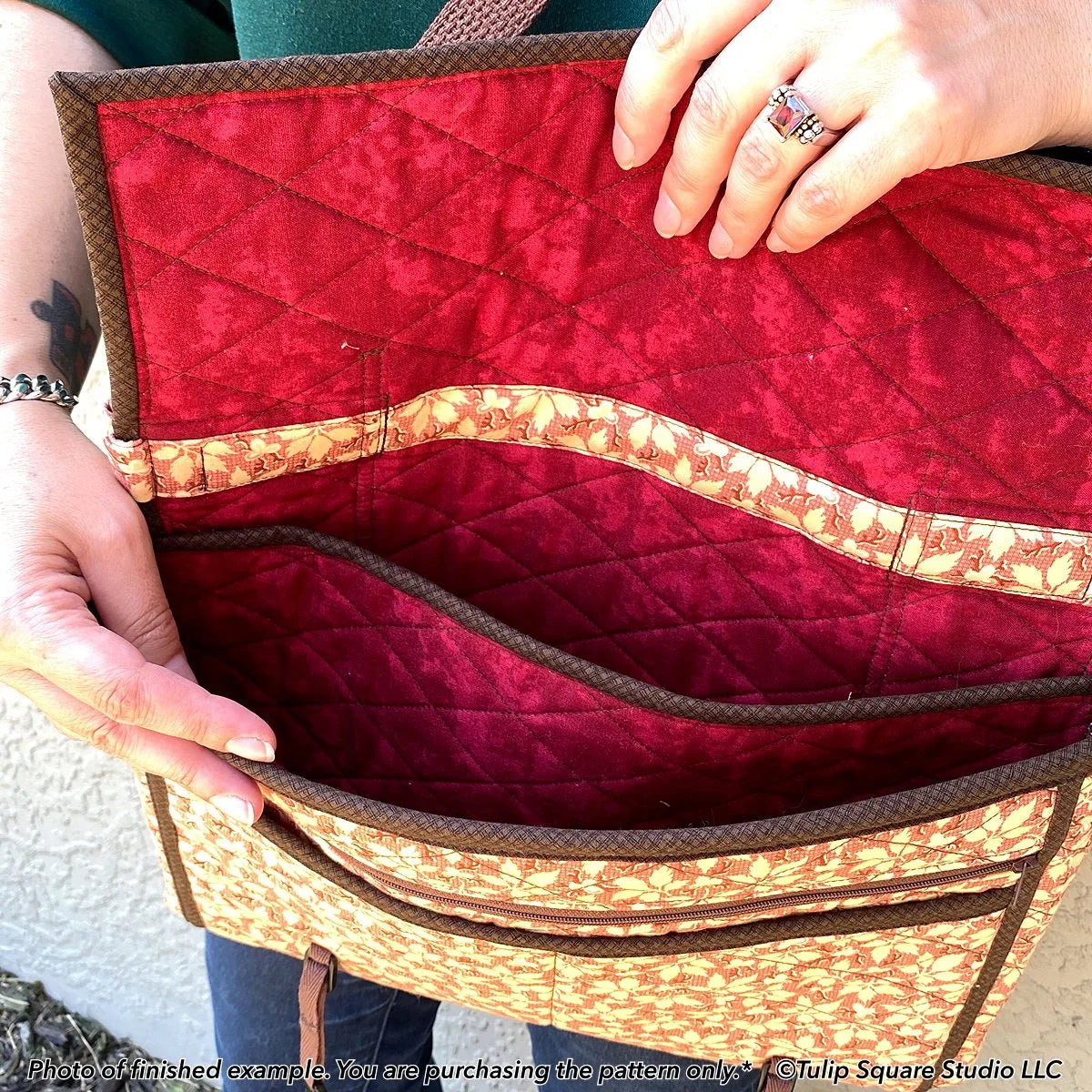 Messenger Bag Downloadable Pattern by Tulip Square Patterns