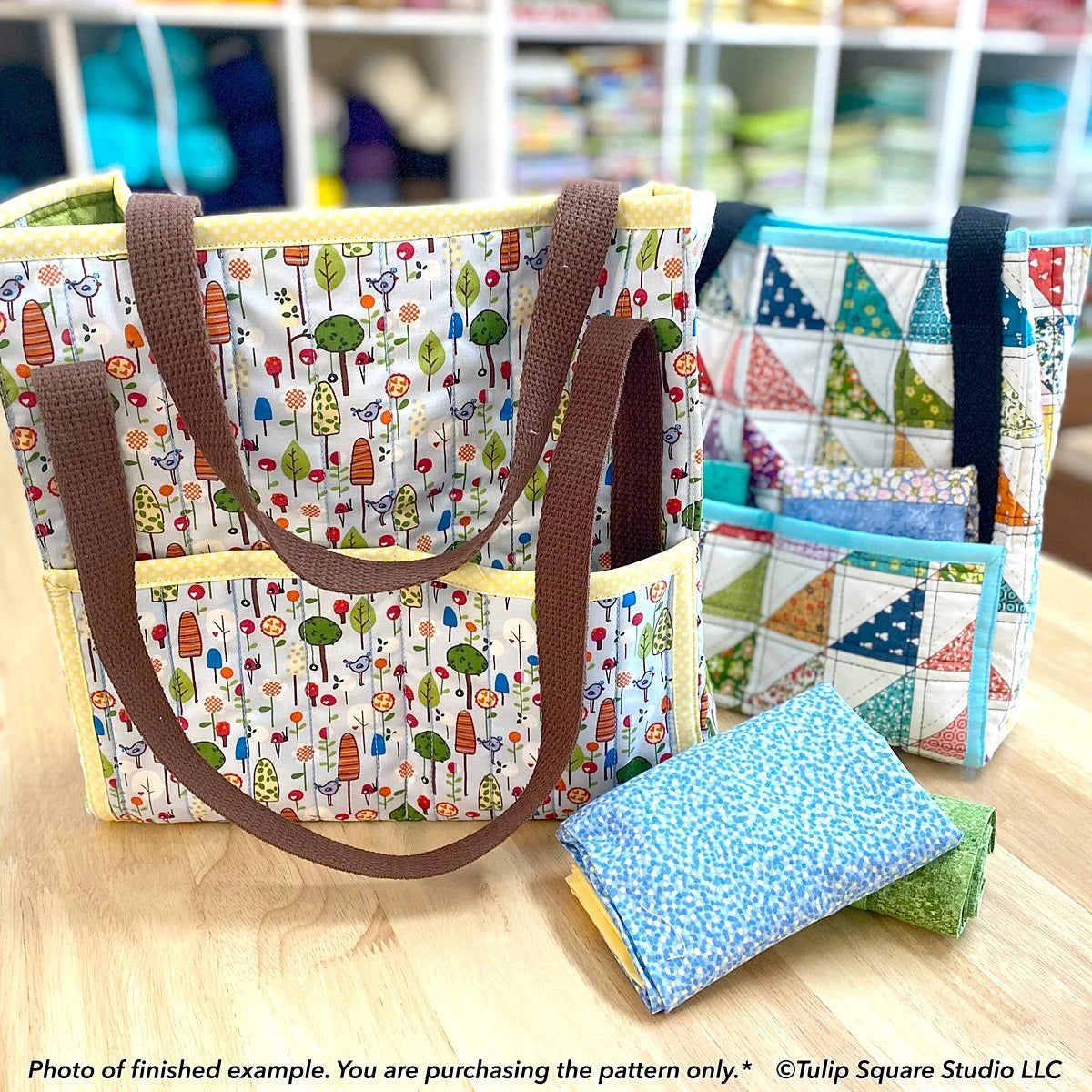 Market Bag Downloadable Pattern by Tulip Square Patterns