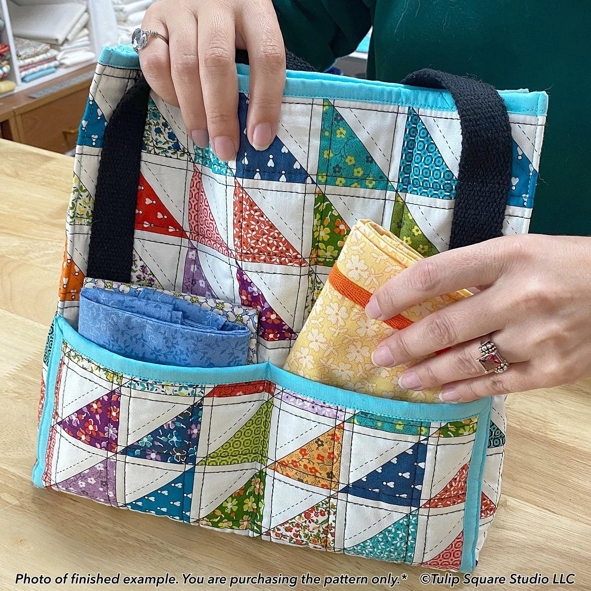 Market Bag Downloadable Pattern by Tulip Square Patterns