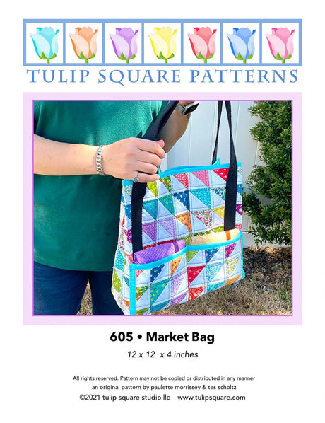 Market Bag Downloadable Pattern by Tulip Square Patterns