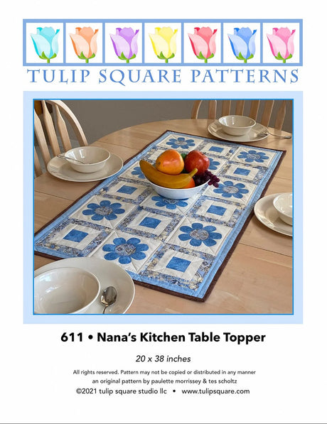 Nana’s Kitchen Table Topper Downloadable Pattern by Tulip Square Patterns