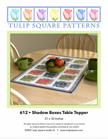 Shadow Boxes Table Topper Downloadable Patternn by Tulip Square