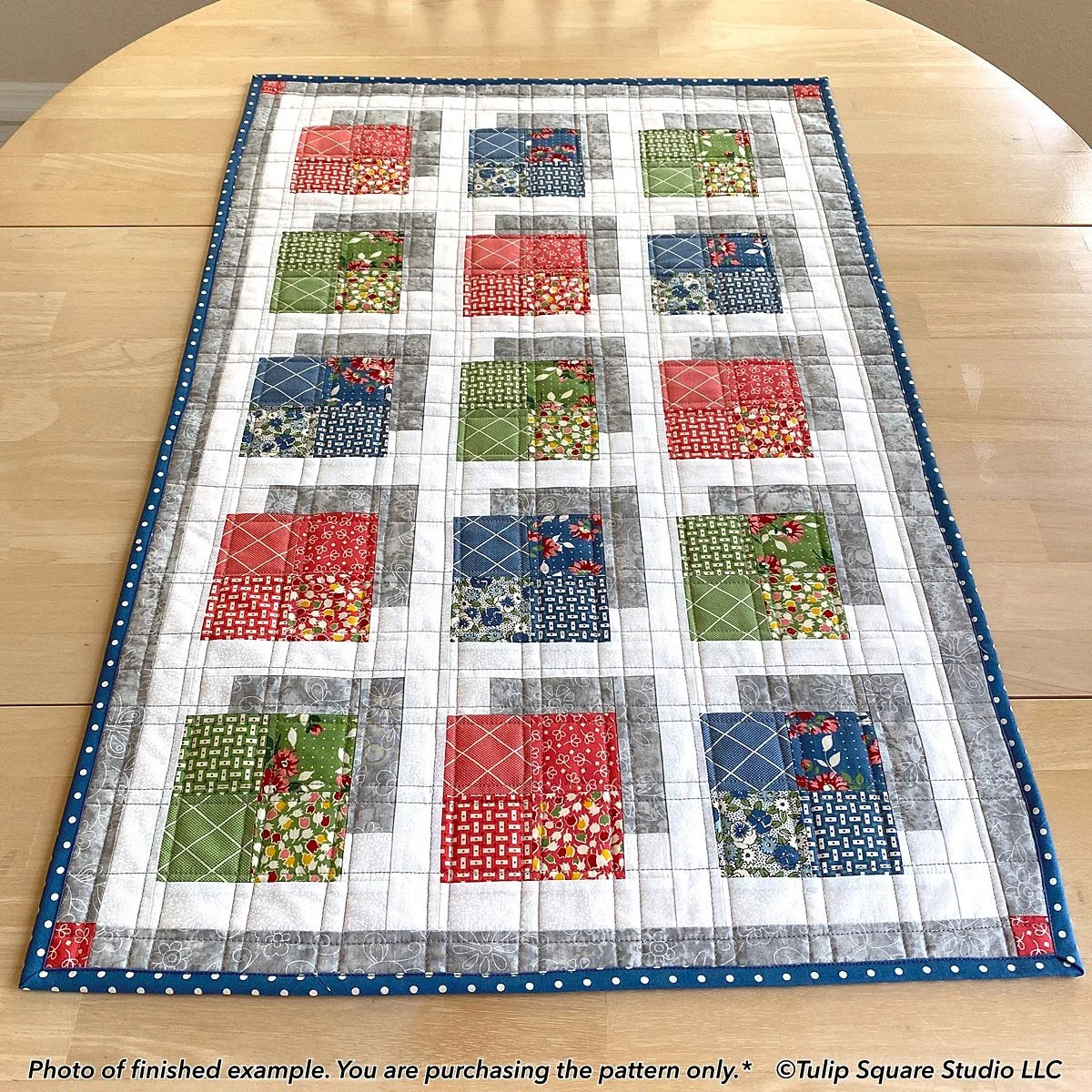 Shadow Boxes Table Topper Downloadable Patternn by Tulip Square