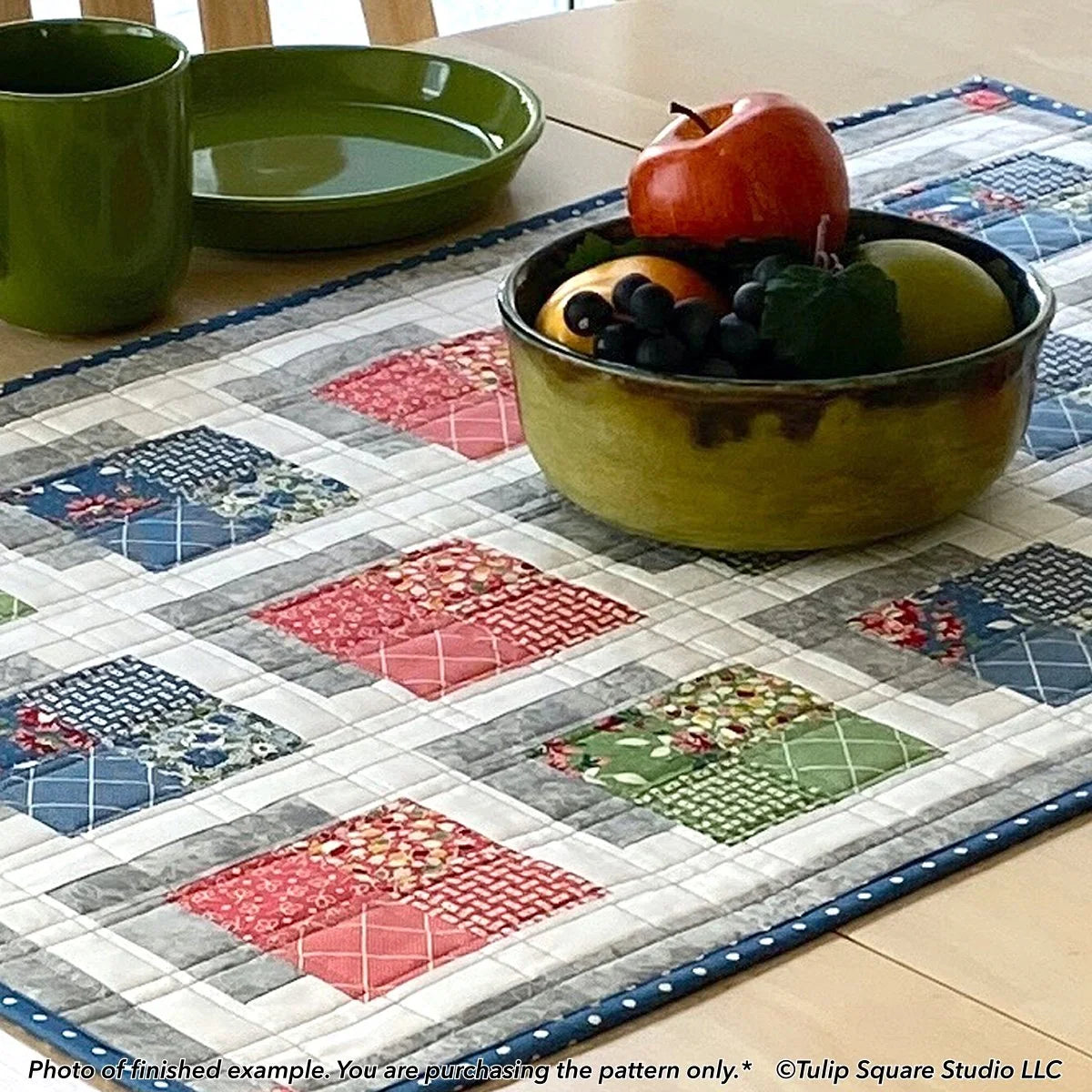 Shadow Boxes Table Topper Downloadable Patternn by Tulip Square