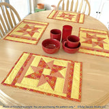 Spinning Star Placemats Downloadable Pattern by Tulip Square