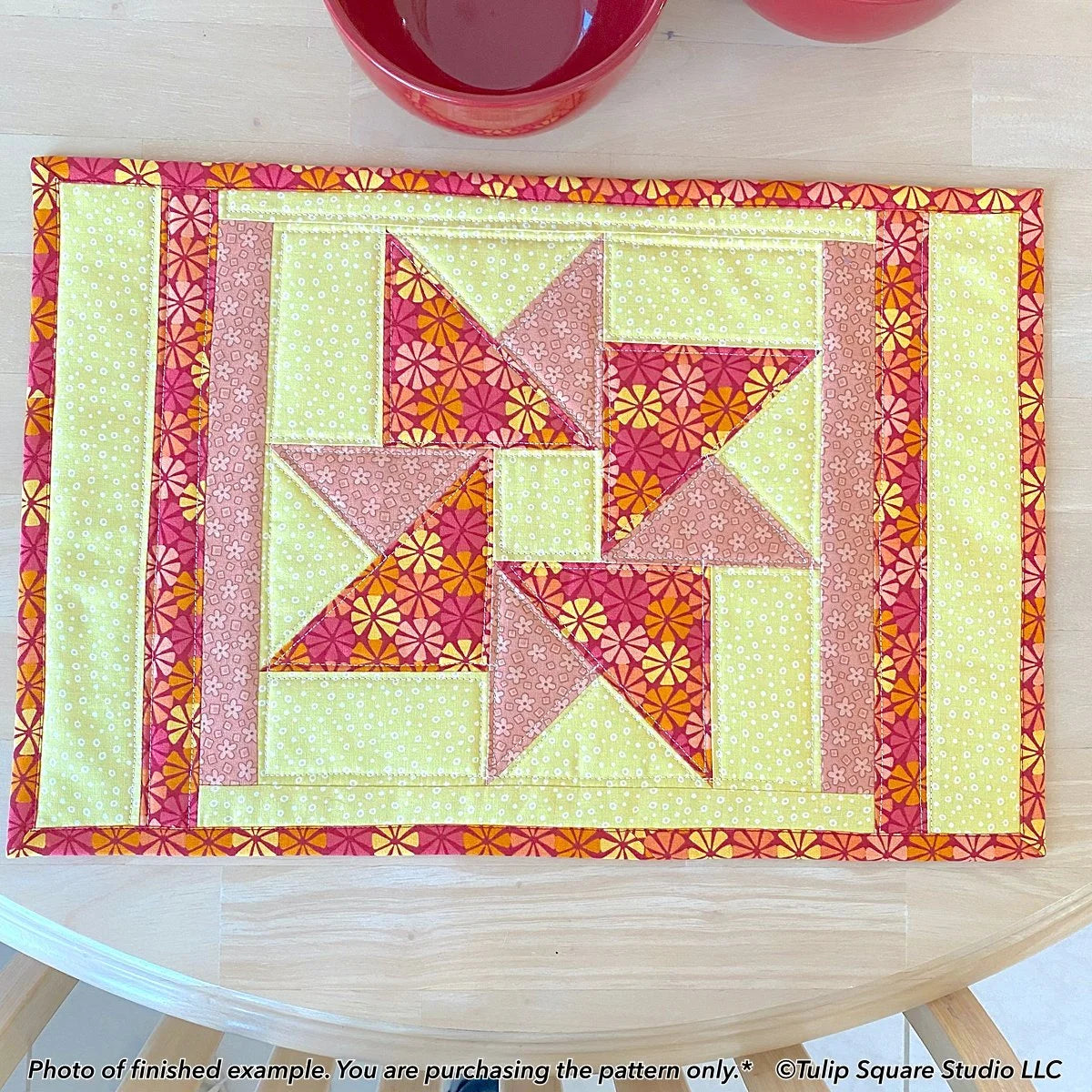 Spinning Star Placemats Downloadable Pattern by Tulip Square