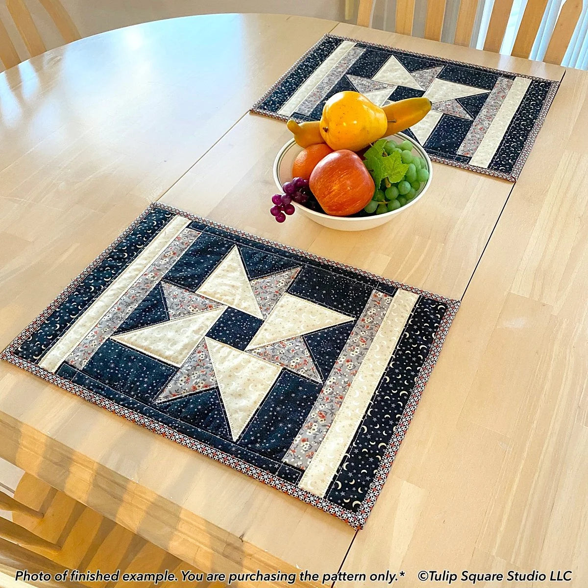 Spinning Star Placemats Downloadable Pattern by Tulip Square