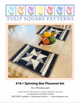 Spinning Star Placemats Downloadable Pattern by Tulip Square