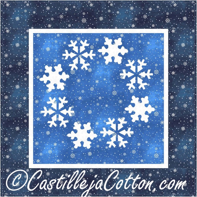 Circle of Snowflakes Downloadable Pattern By Castilleja Cotton