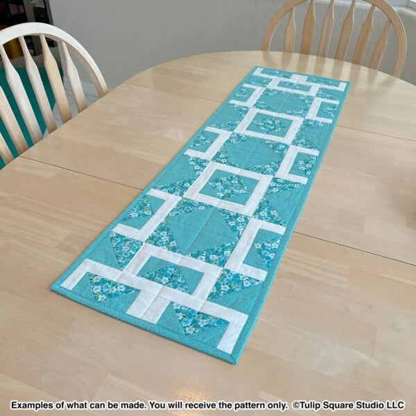 Shattered Diamonds Table Runner Downloadable Pattern by Tulip Square Patterns