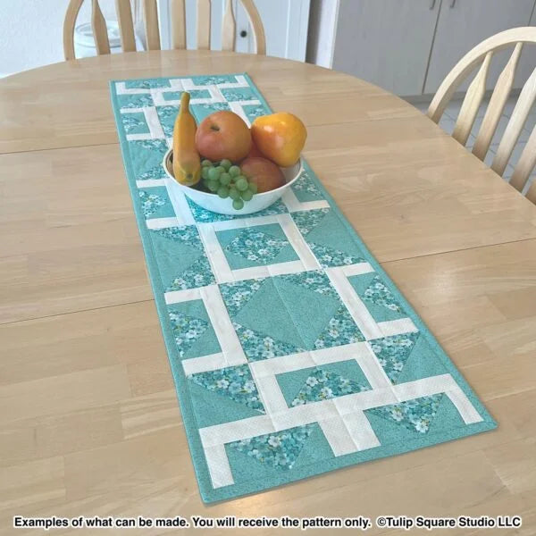 Shattered Diamonds Table Runner Downloadable Pattern by Tulip Square Patterns