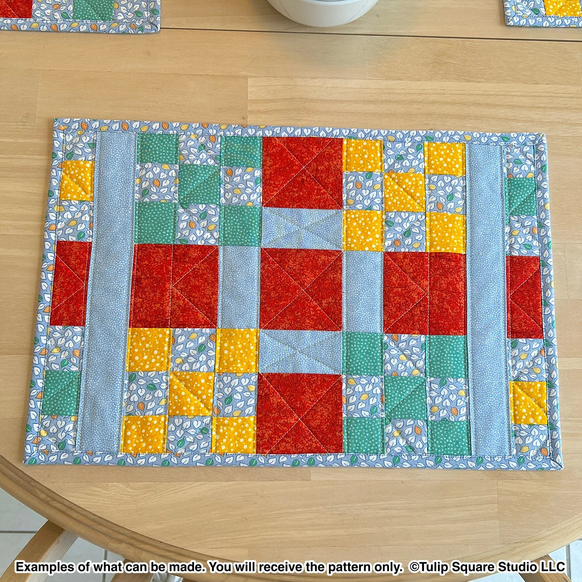 Checkered Table Placemats Downloadable Pattern by Tulip Square