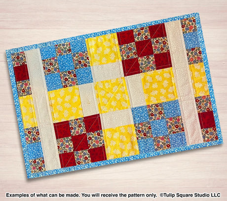 Checkered Table Placemats Downloadable Pattern by Tulip Square