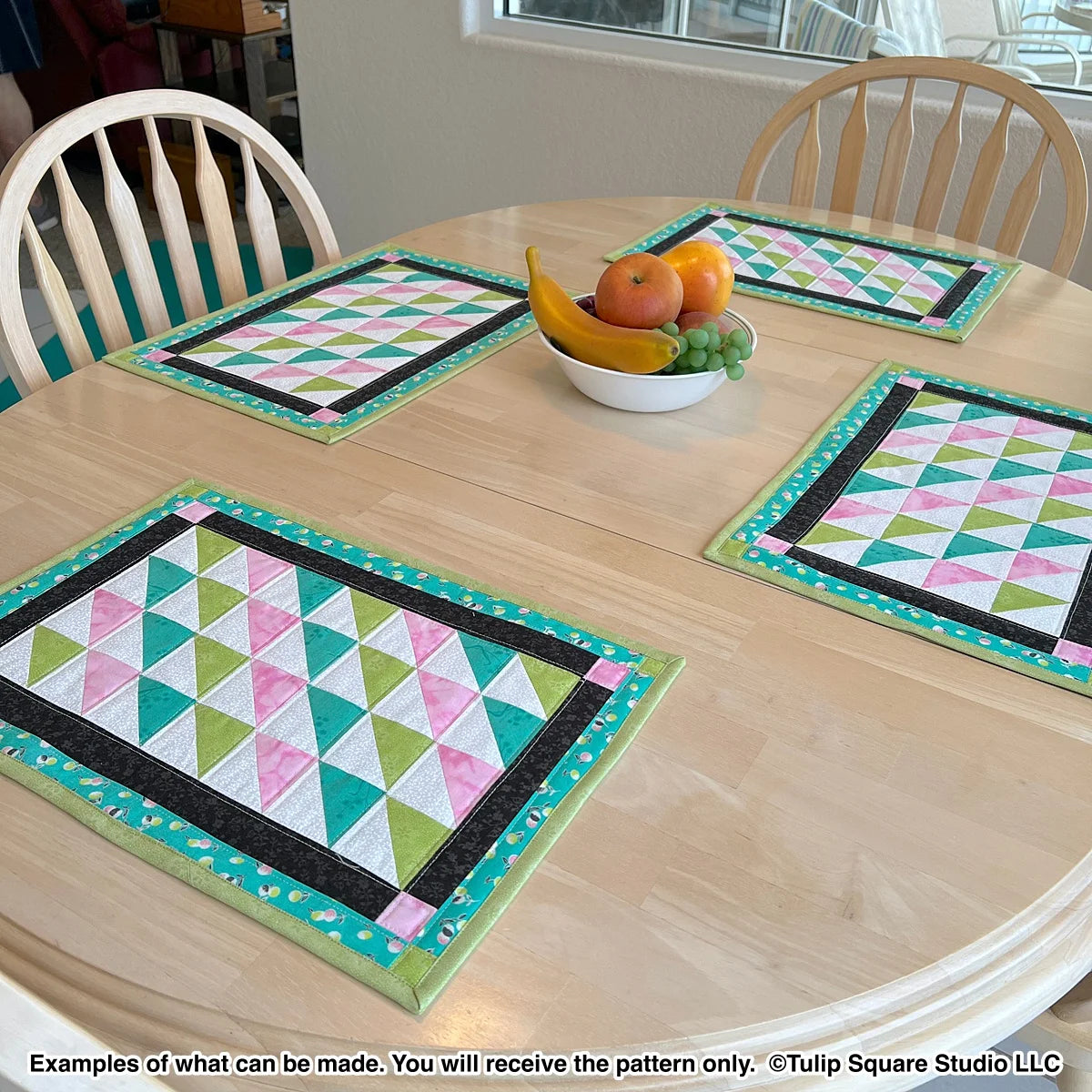 Color Blizzard Placemats Downloadable Pattern by Tulip Square Patterns