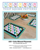 Color Blizzard Placemats Downloadable Pattern by Tulip Square Patterns