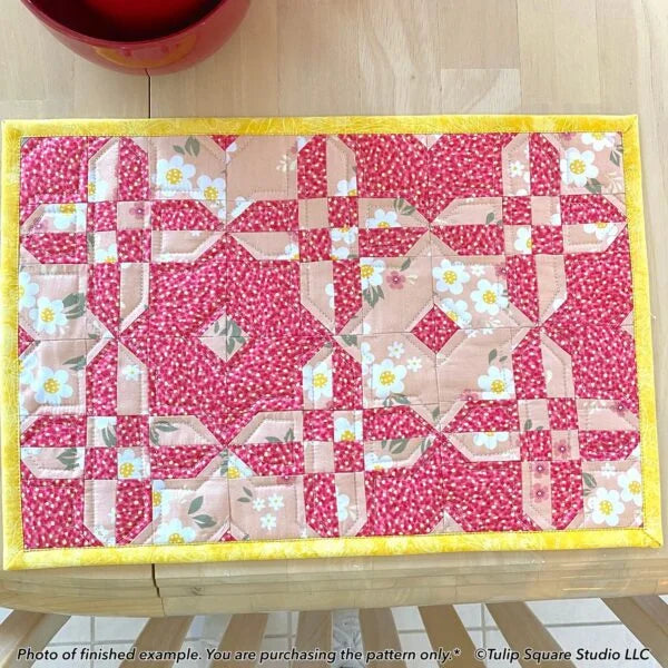 Mirror Image Placemat Set Downloadable Pattern by Tulip Square Patterns