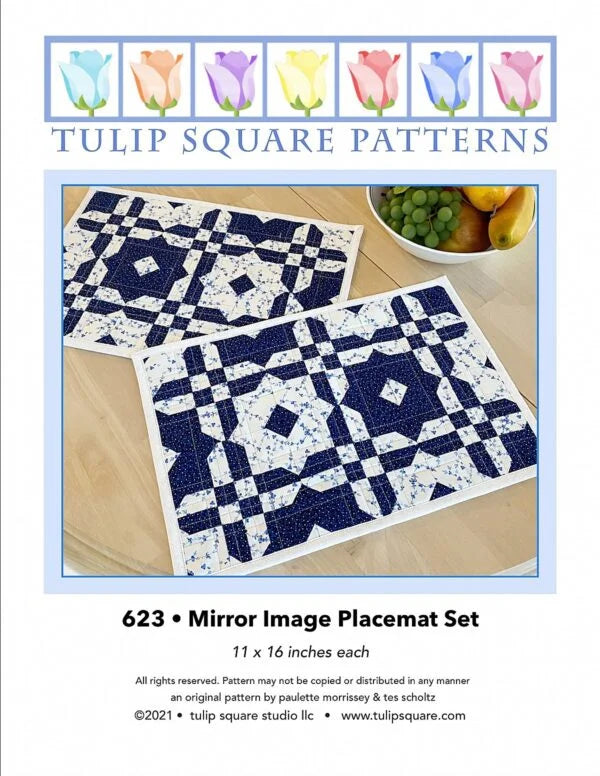 Mirror Image Placemat Set Downloadable Pattern by Tulip Square Patterns