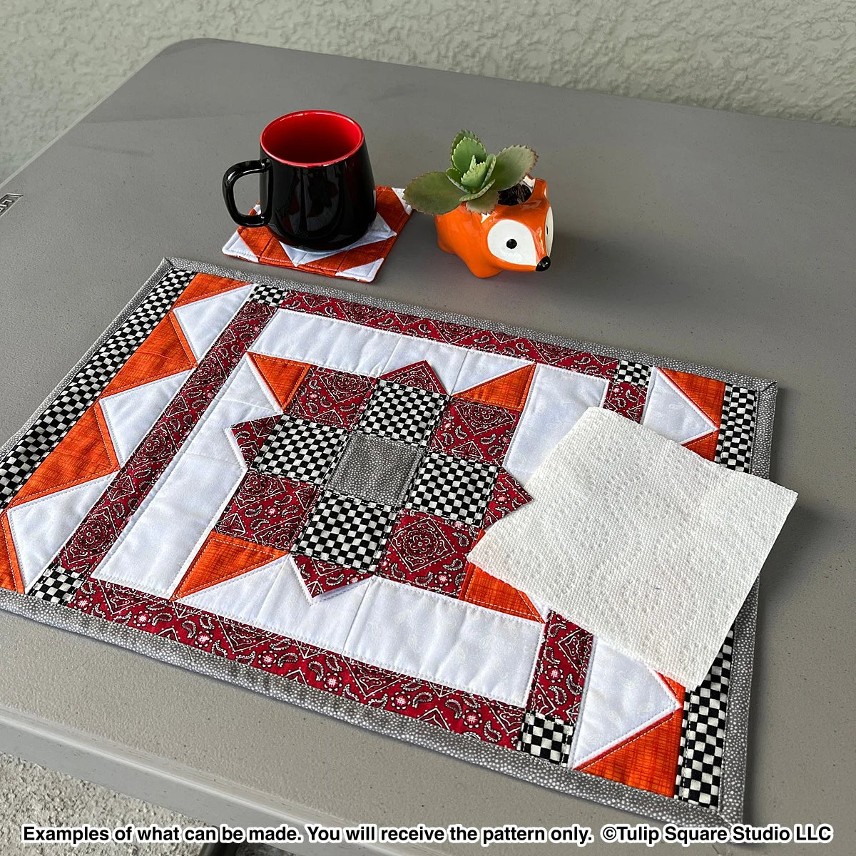 Kitchen Blossoms Placemats Downloadable Pattern by Tulip Square