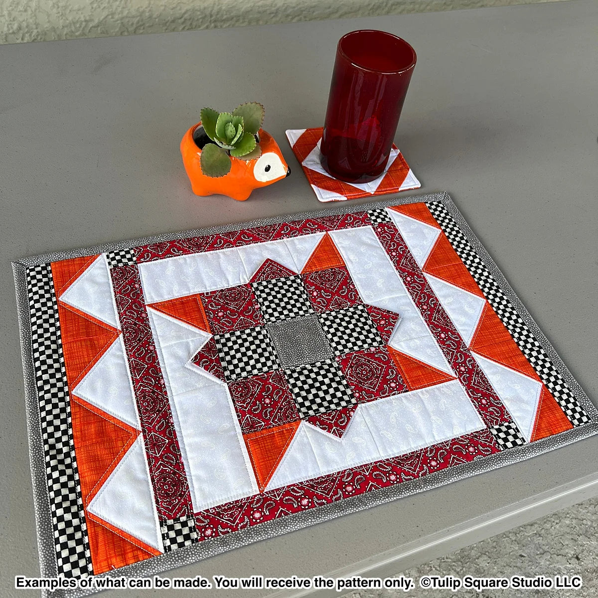 Kitchen Blossoms Placemats Downloadable Pattern by Tulip Square