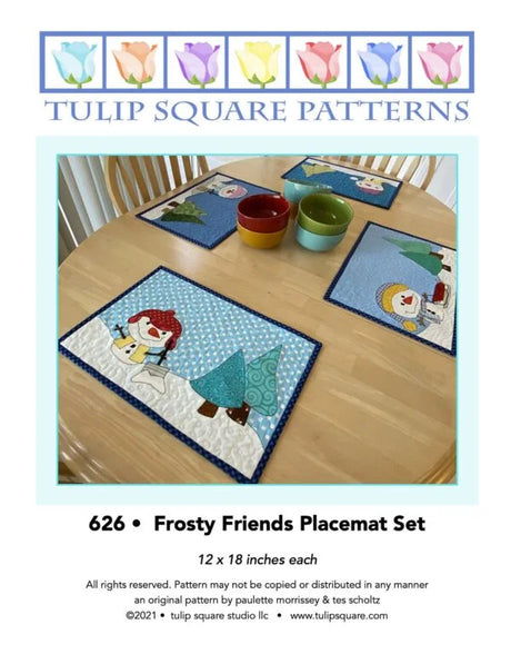 Frosty Friends Placemat Set Downloadable Pattern by Tulip Square Patterns