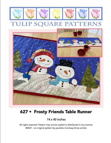 Frosty Friends Table Runner Downloadable Pattern by Tulip Square Patterns