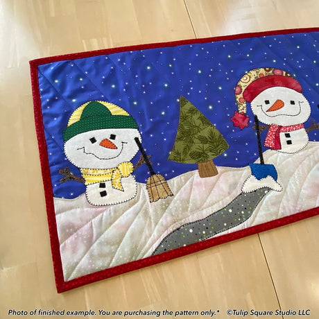 Frosty Friends Table Runner Downloadable Pattern by Tulip Square Patterns