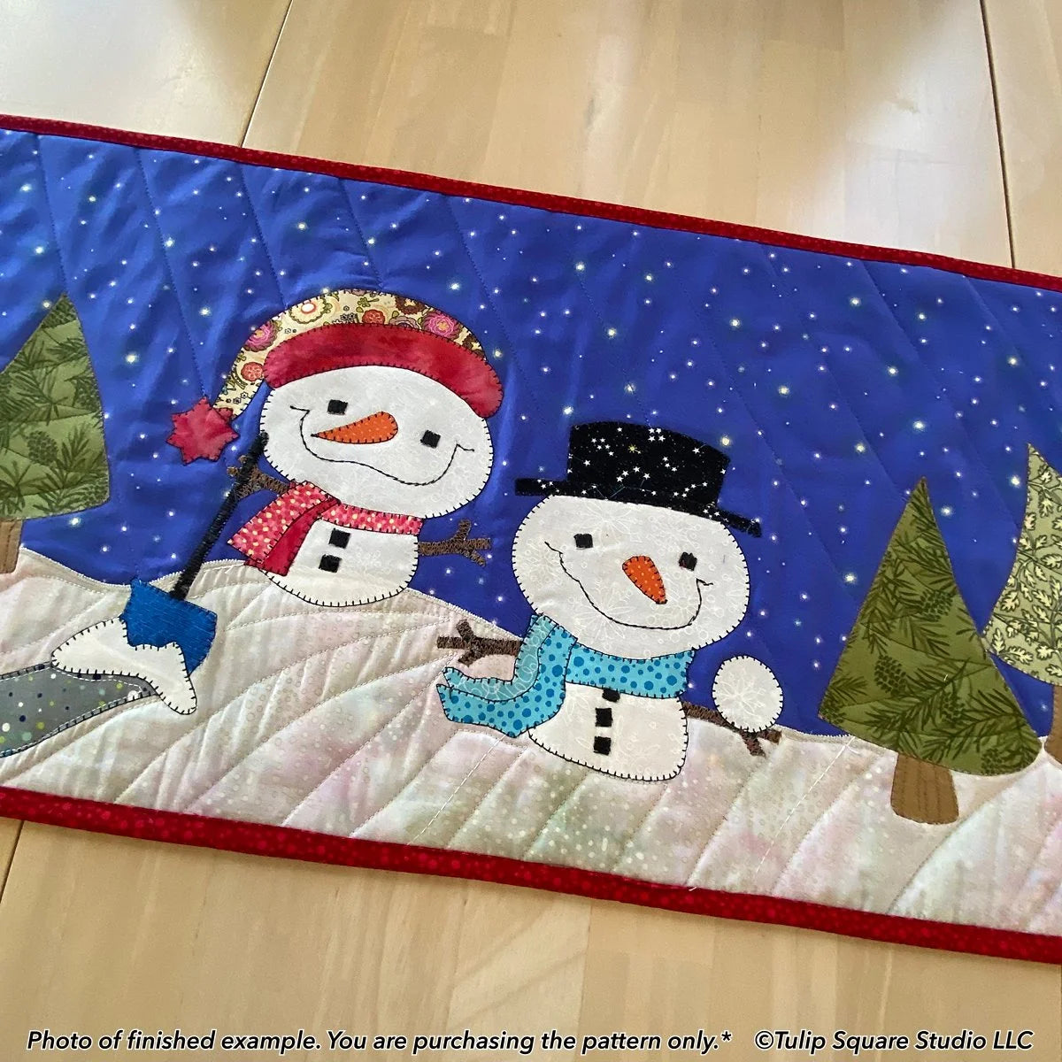 Frosty Friends Table Runner Downloadable Pattern by Tulip Square Patterns